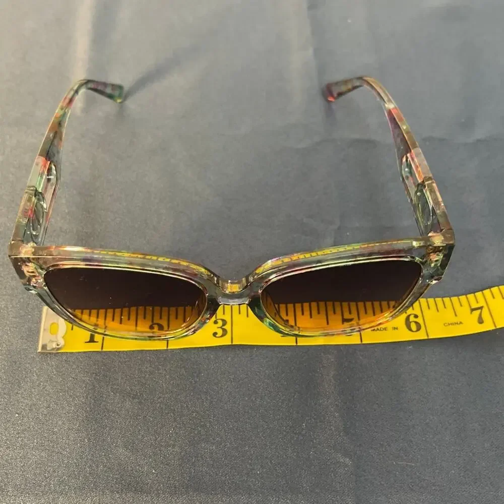 Multi‎ colored Clear Frame Fashion Sunglasses